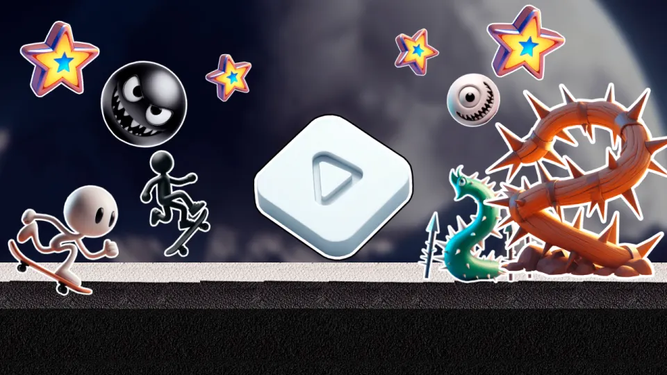 Black and White Stickman screenshot 2