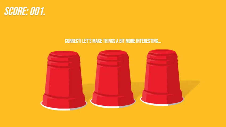 Three Cups Game screenshot 2